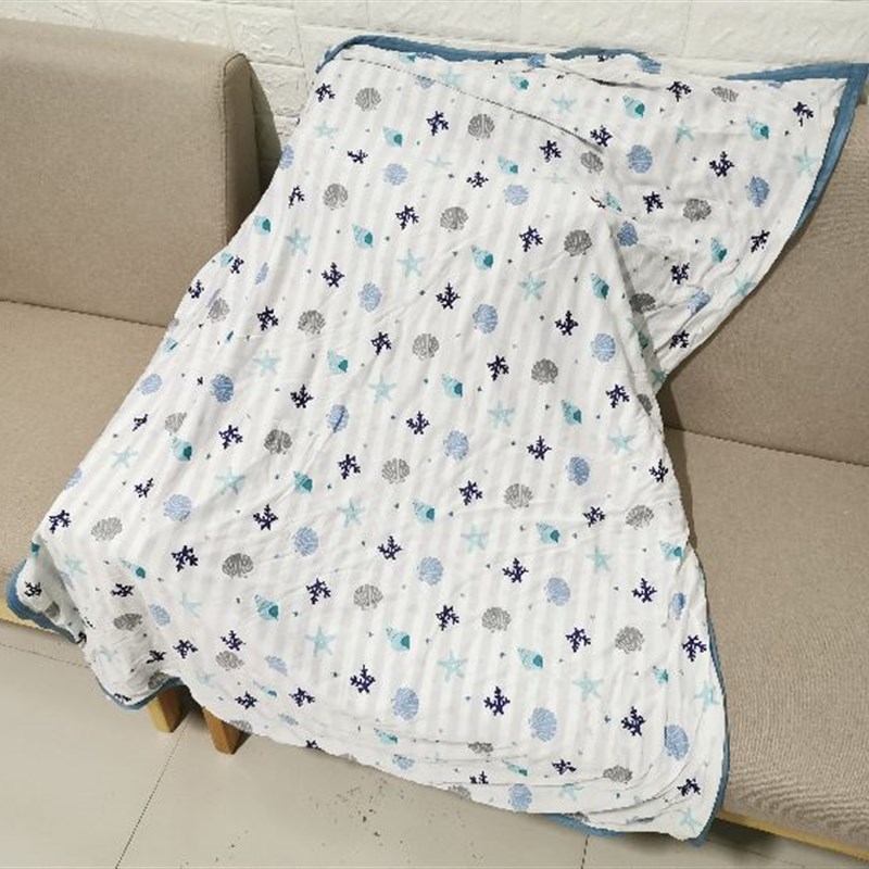 尼达利夏季冷感毯子儿童夏凉被子空调毯卡通宝宝新生婴儿盖毯凉感