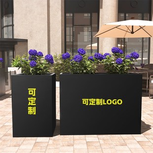 户外不锈钢花箱定制组合围栏室内铁艺露台阳台外摆成品金属槽花盆