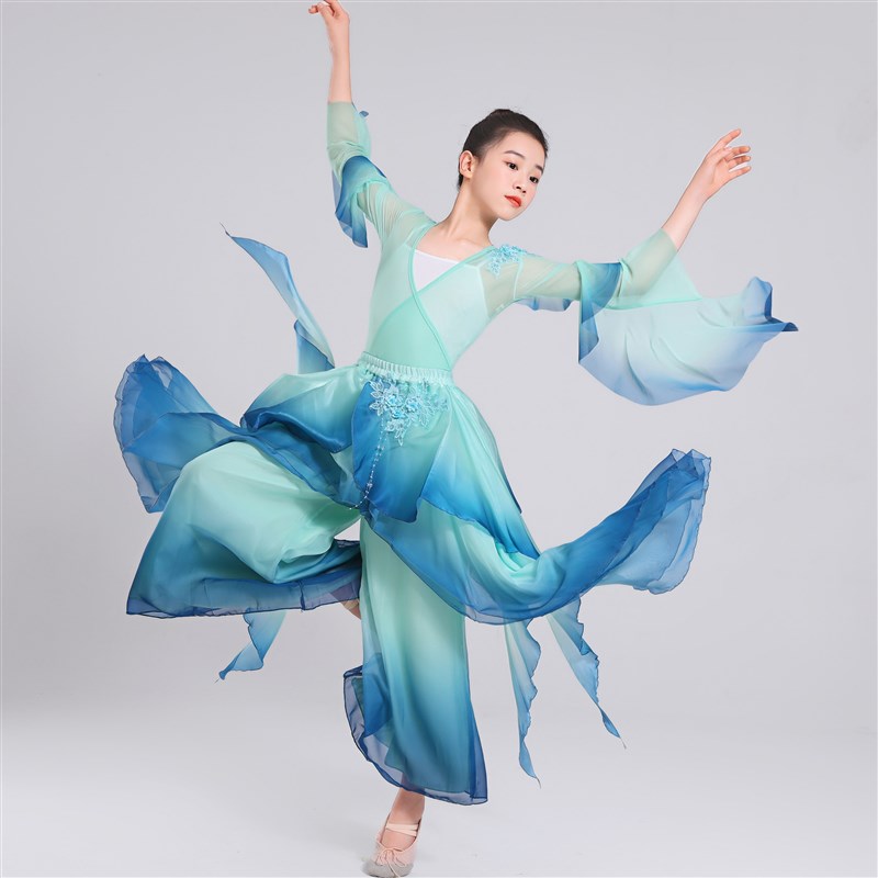 六一儿童古典舞演出服女儿童中国舞民族舞服装独舞表演服山鬼舞蹈