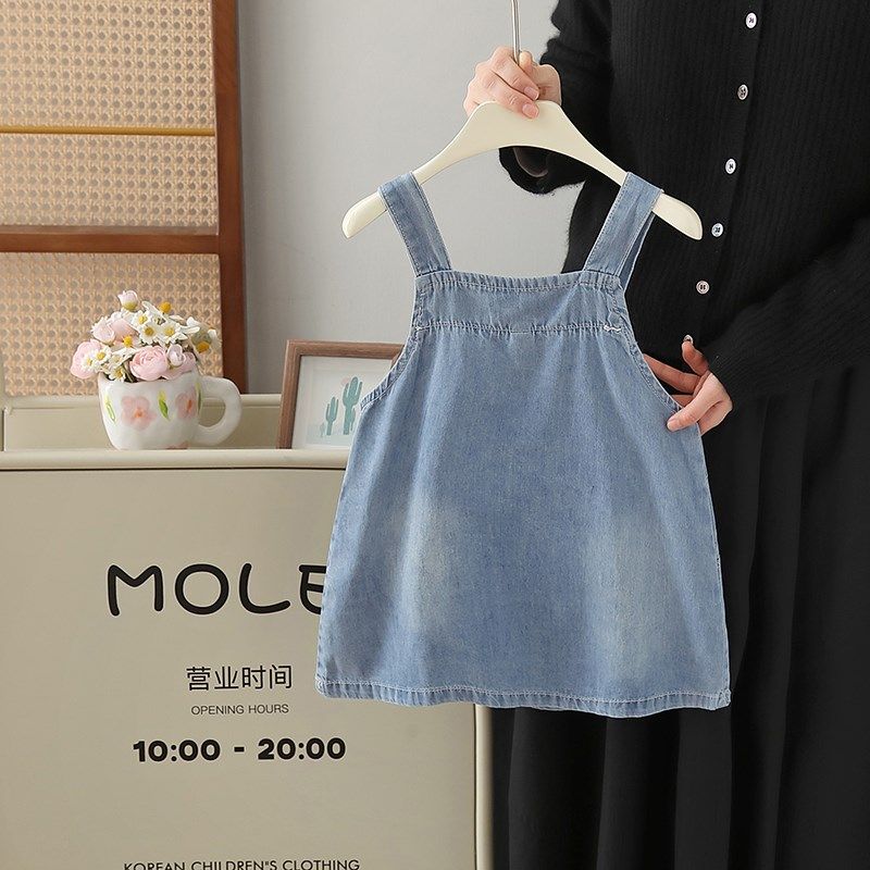 女童牛仔裙薄款夏季新品女宝宝可爱背心裙儿童吊带裙百搭公主裙子