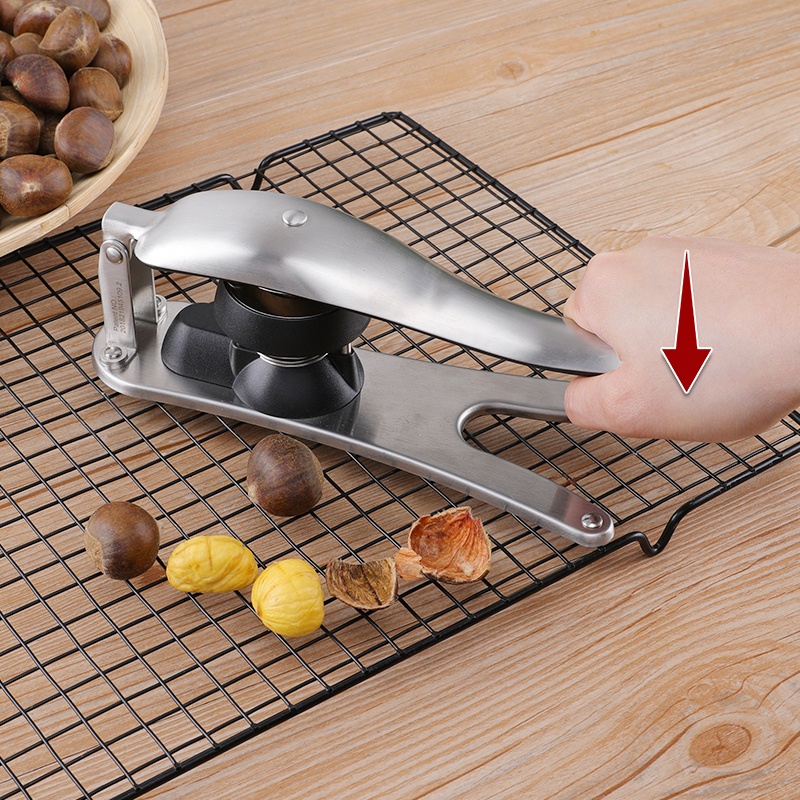 板栗开口器剥栗子器家用不锈钢开栗子刀去皮开壳器板栗核桃夹子