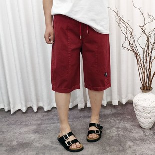 2024夏大码女裤200斤胖mm宽松显瘦纯棉水洗个性工装裤中裤 五分裤