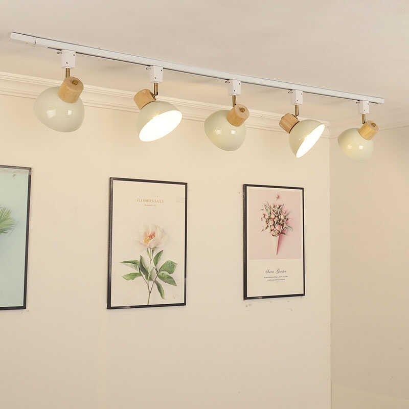 日式原木轨道灯护眼客厅餐厅卧室新款奶油风商用补光散光导轨射灯,家装灯饰光源,明装射灯,淘宝优惠券,粉丝福利购,淘宝优惠卷