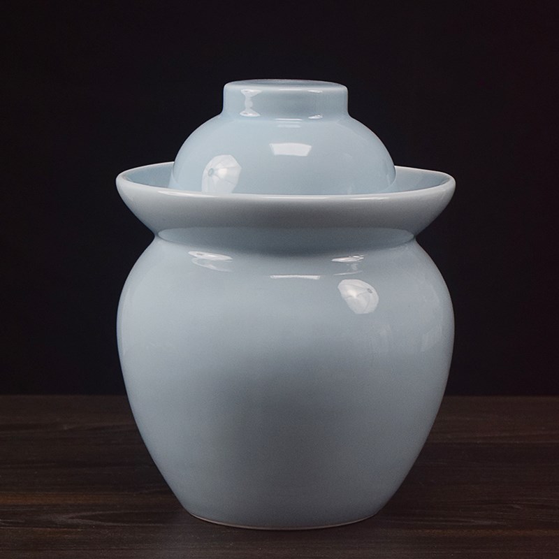 景德镇陶瓷泡菜坛子酸菜咸鸭蛋腌制缸老式密封防潮家用带盖储物罐
