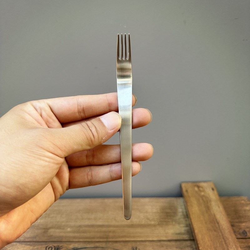 出口304不锈钢高颜值创意日式水果叉户外简洁月饼叉凉粉叉