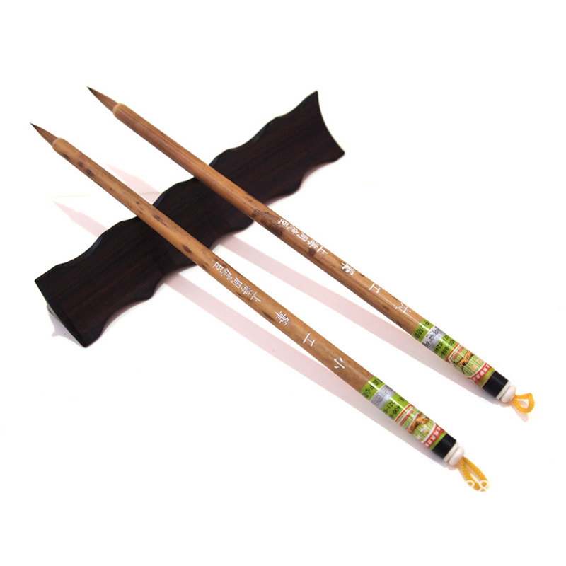 周虎臣工笔画勾线笔 松竹中国画狼毫勾线毛笔 大小号工笔描线套笔