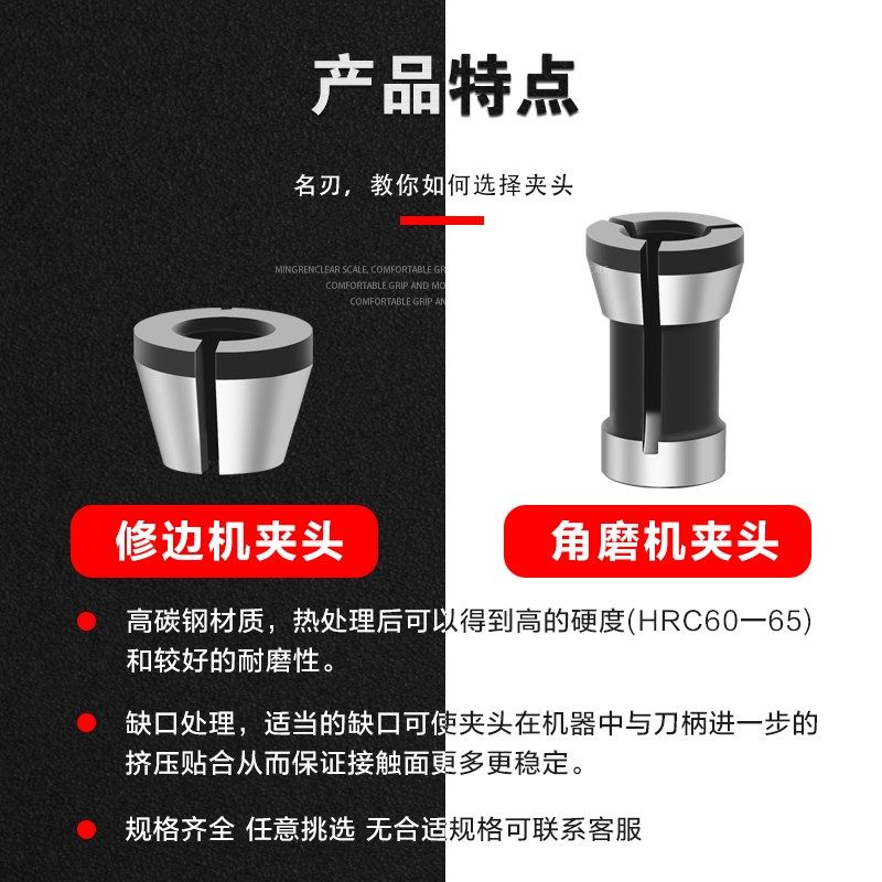 修边机角磨机夹头螺帽6mm夹头1/4修边机夹头转换夹头铣刀夹头,五金/工具,其他机械五金,淘宝优惠券,粉丝福利购,淘宝优惠卷