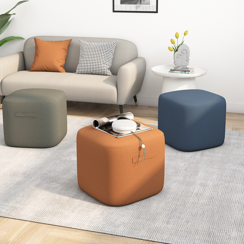 北欧沙发凳客厅方凳网红小凳子矮凳脚凳家用门口换鞋凳创意坐墩