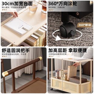 可移动边几小桌子沙发侧边柜茶几床头桌实木茶台巴士餐车客厅推车