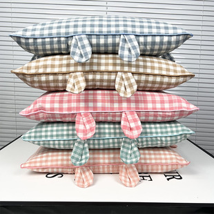 荞麦枕芯儿童枕头助睡眠单人枕头可水洗不起球纯棉多色柔软枕套