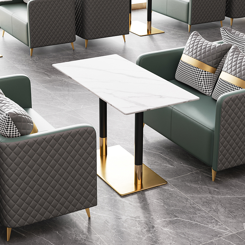 奶茶店甜品店桌酒吧清吧咖啡西餐厅洽谈接待桌轻奢小圆小方桌简约