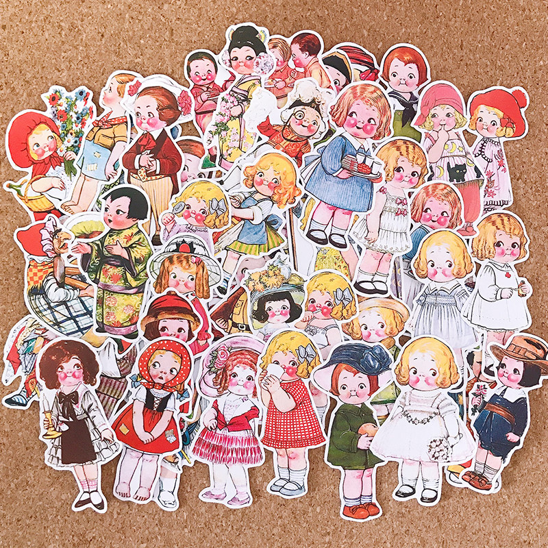 番茄汤娃娃手帐素材vintage复古贴纸dolly dingle欧美怀旧老贴画,文具电教/文化用品/商务用品,贴纸/立体贴纸,淘宝优惠券,粉丝福利购,淘宝优惠卷