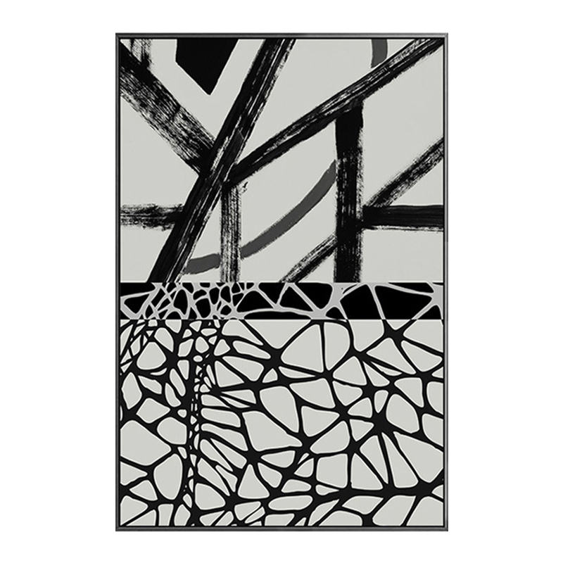 黑白装饰画楼梯油画玄关画竖版样板间过道餐厅背景画挂画酒吧壁画图片
