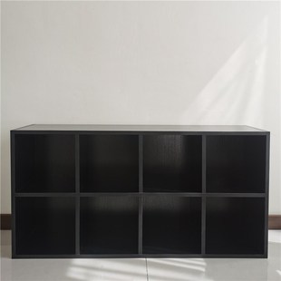 格子柜实木方格储物柜自由组合模块儿童收纳矮落地书柜客厅置物架