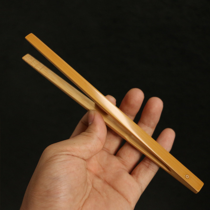 精制玉竹老料纯手工精工制作镜面打磨茶道茶夹杯夹高档茶具竹制品