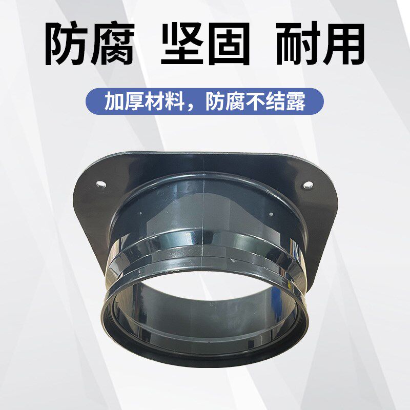 塑料方转圆法兰平板接口空调风口接头通风管道变径风转接通风口