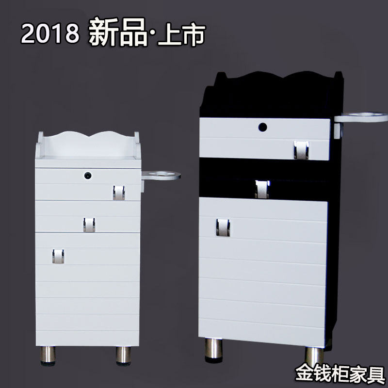 烤漆理发店工具柜发型师美发小柜子落地发廊专用抽屉式镜台柜