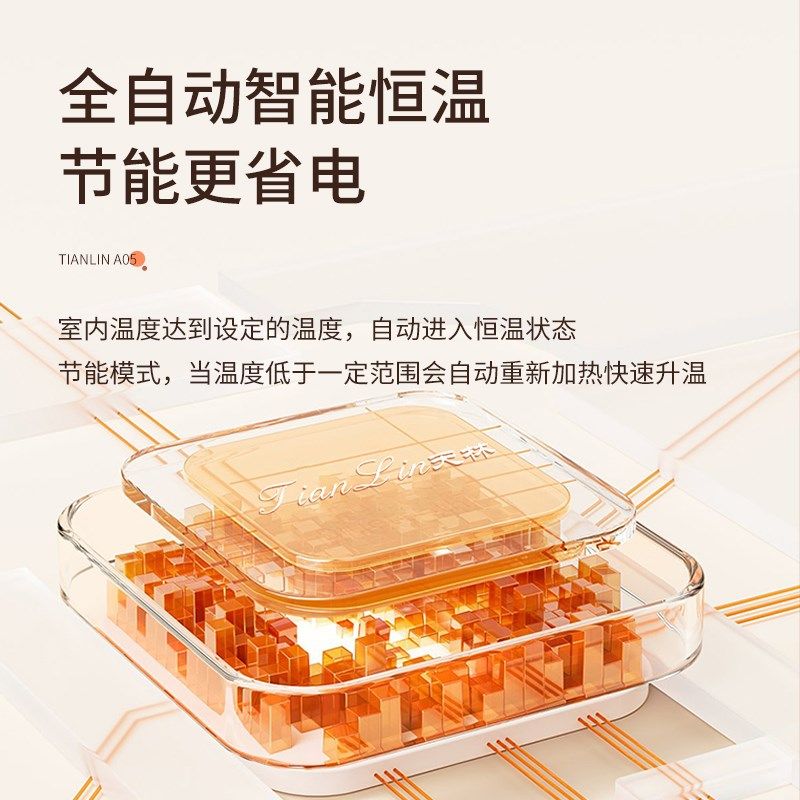 天林取暖器家用冬天围炉室内烤火炉石墨烯电暖器节能火焰取暖炉