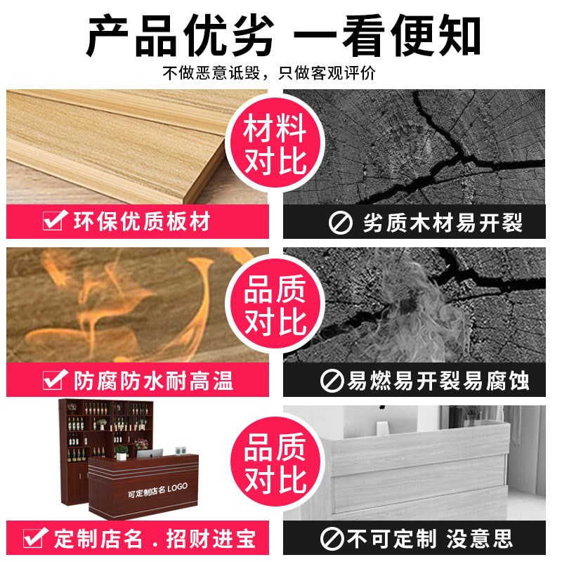 饭店吧台带转角收银台落地酒柜餐馆酒店复古前台桌接待台吧台