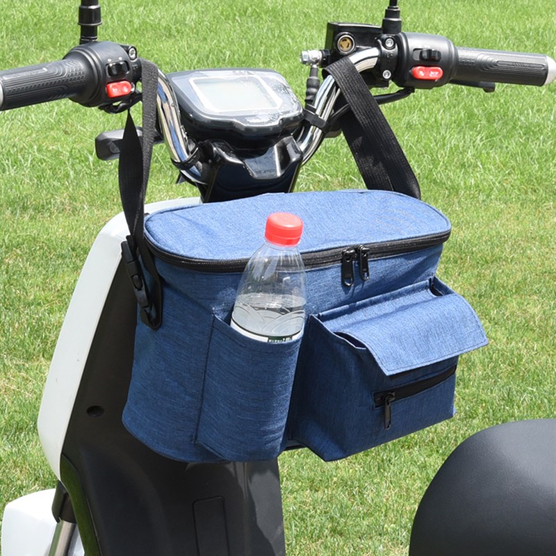 电动车放置神器车筐前置挂式篮子大容量储物盒车头挂包收纳袋加大