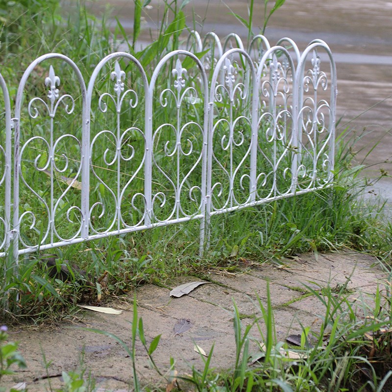 花园铁复古爬藤花支架小篱笆隔断栅栏草坪护栏围栏户外庭院装饰