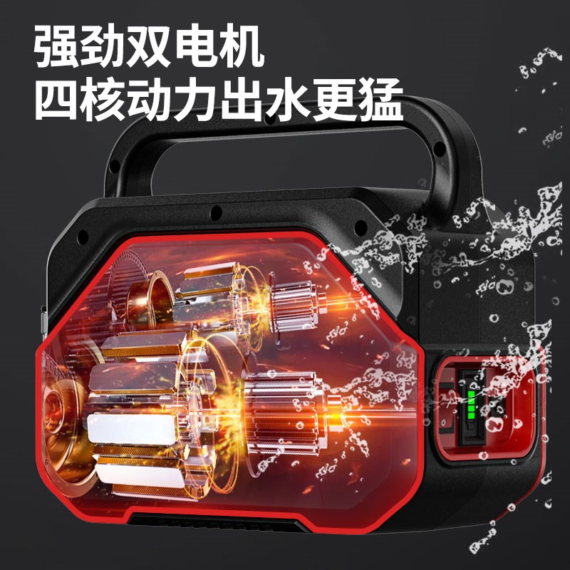 浇菜神器浇水机充电式电动21V锂电抽水泵农村浇地灌溉高压抽水机