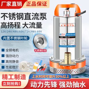 巾虹12V24V48V60V72V直流潜水泵抽水泵家用农用刷车电动车