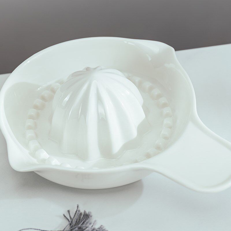品陶瓷榨汁器手动榨汁机大号柠檬夹工具橙汁压汁器机挤拧柠檬汁神