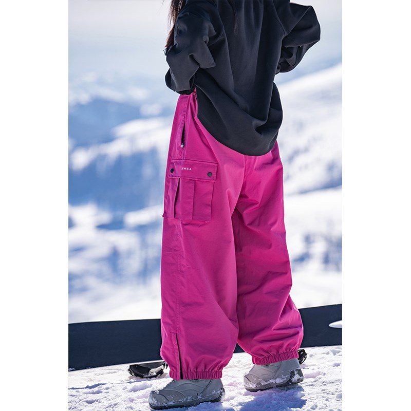 awka滑雪裤女2024新款防水防风防寒单板滑雪服裤子男士3L冬季