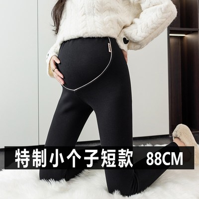 孕妇裤子小个子打底裤九分外穿冬季加绒150cm矮个子显瘦纯棉八分