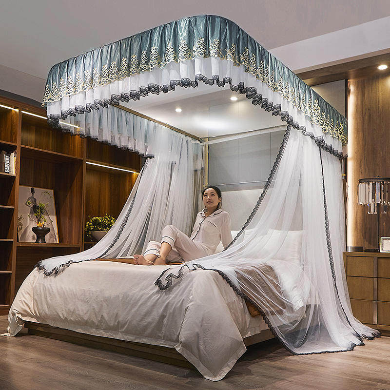 U型导轨蚊帐床幔家用轨道式支架加密1.5米1.8m床双人公主欧式纹帐,床上用品,蚊帐,淘宝优惠券,粉丝福利购,淘宝优惠卷