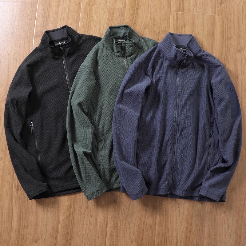 线下1600!户外大茑DL轻量化科技面料!男立领R套头抓绒衫卫衣外套