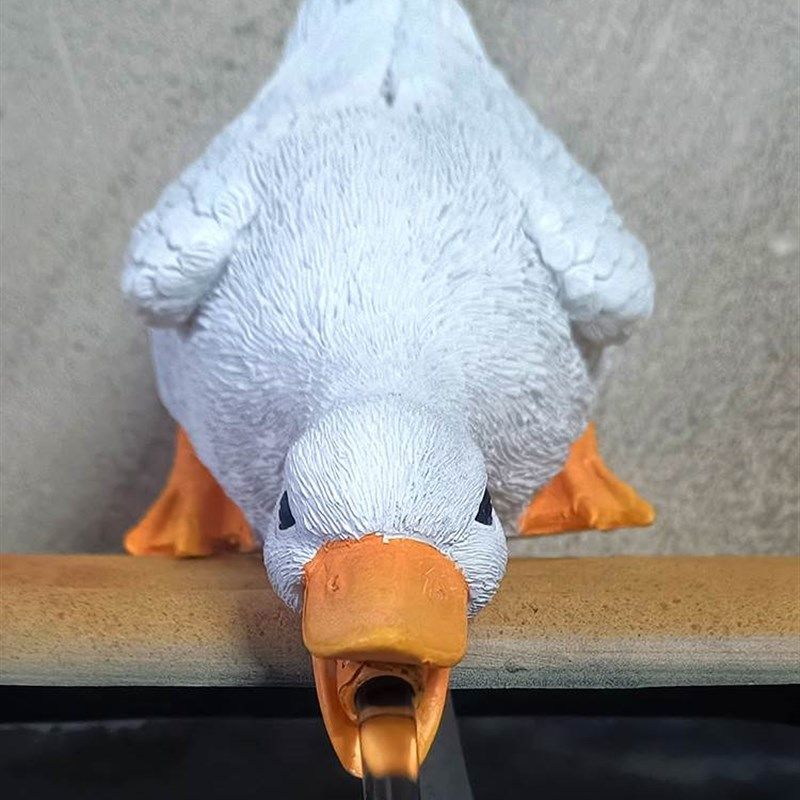 鸭子吐水庭院阳台假山池塘水池鱼缸装饰品空调出水管流水树脂摆件,家居饰品,流水摆件,淘宝优惠券,粉丝福利购,淘宝优惠卷