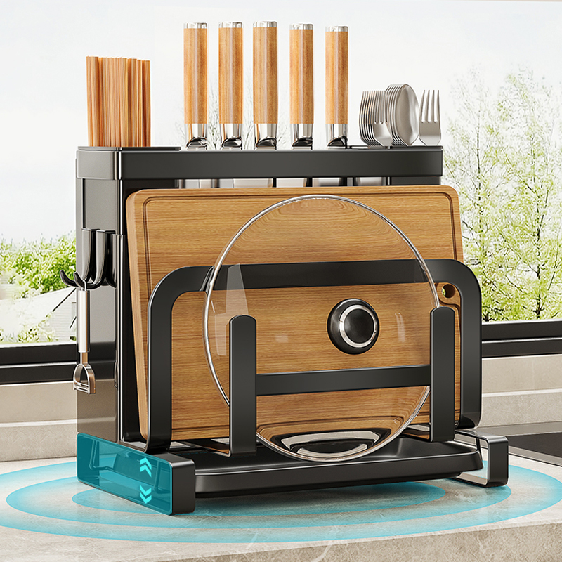 厨房刀架置物架菜刀架子壁挂式放砧板锅盖菜板筷子V刀具收纳架一