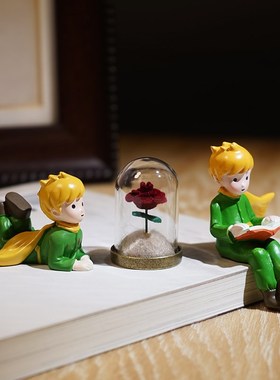 《小王子》迷你小摆件可爱治愈办公室桌面电脑屏幕边缘摆放装饰品