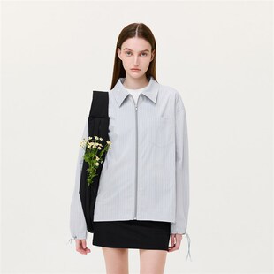 ATRY真两件马甲长袖衬衫男女新款户外休闲叠穿内搭拼接夹克外套