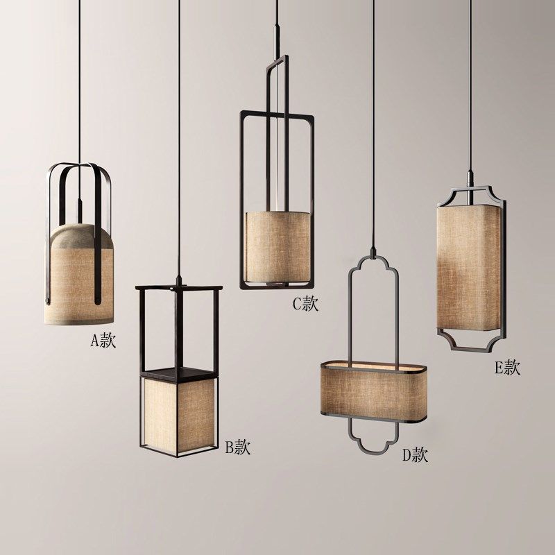 新中式禅意吊灯中国风创意造型组合灯具卡座小吊灯民宿床头灯定制,家装灯饰光源,酒店/宴会厅/餐饮吊灯,淘宝优惠券,粉丝福利购,淘宝优惠卷
