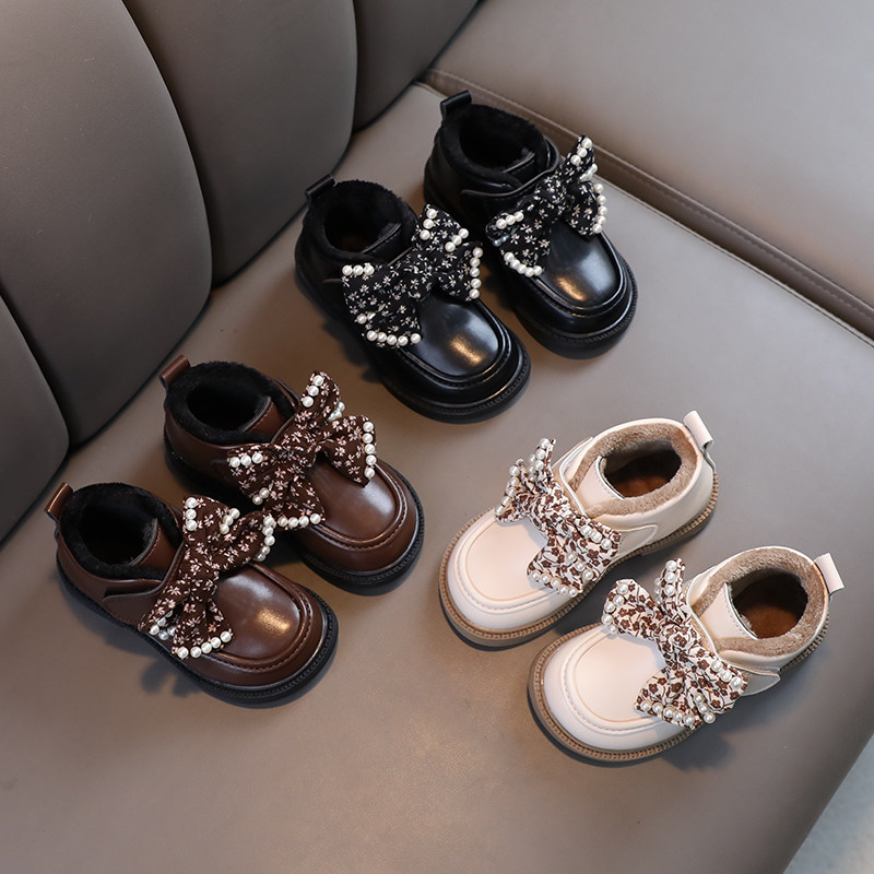 女童皮鞋加绒棉鞋冬季甜美公主鞋女宝宝短靴儿童靴子小女孩马丁靴,童鞋/婴儿鞋/亲子鞋,棉靴,淘宝优惠券,粉丝福利购,淘宝优惠卷