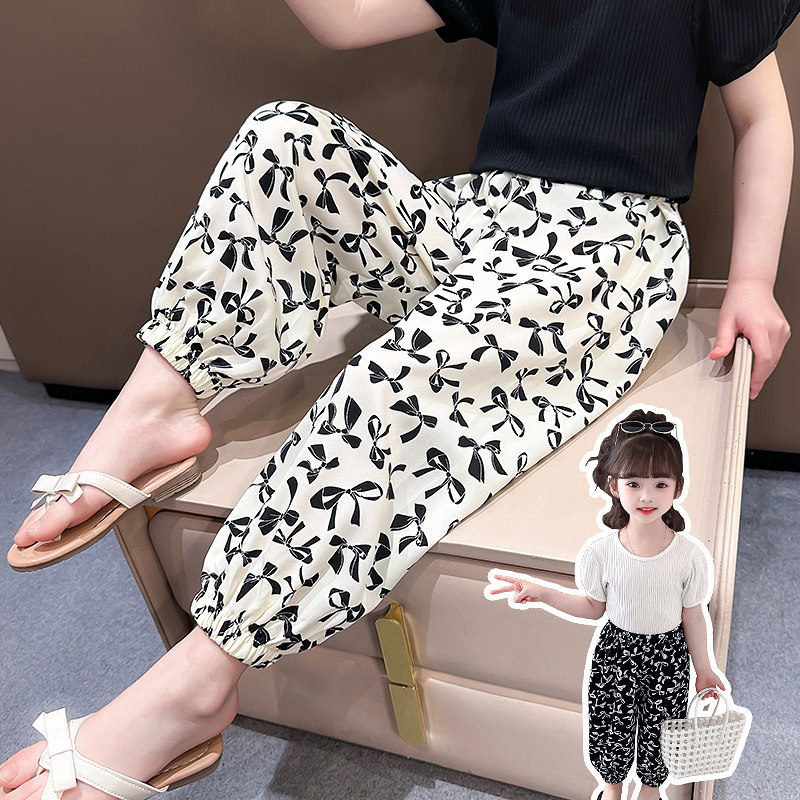 女童夏季薄款冰丝防蚊裤宽松洋气儿童长裤夏装2023新款宝宝哈伦裤,童装/婴儿装/亲子装,裤子,淘宝优惠券,粉丝福利购,淘宝优惠卷