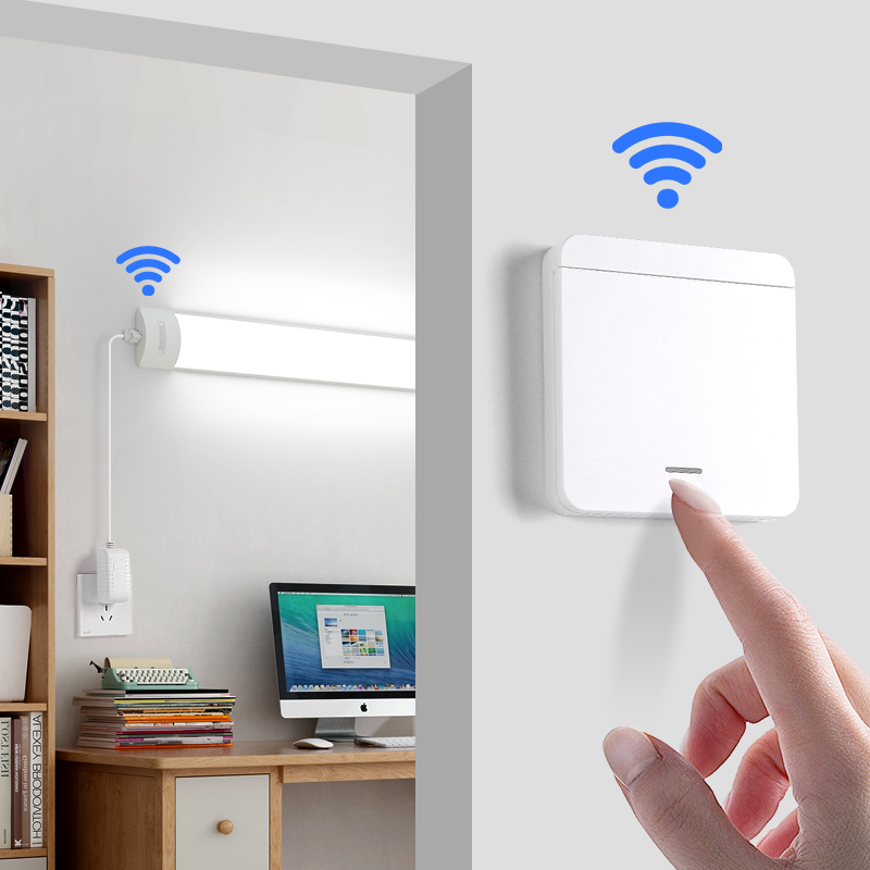 直插式led灯条墙壁无线遥v控开关免布线安装卧室插头插电式照明灯