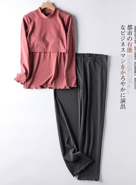 月子服冬季产后12n月份加绒加厚哺乳睡衣孕妇冬装套装时尚款孕晚