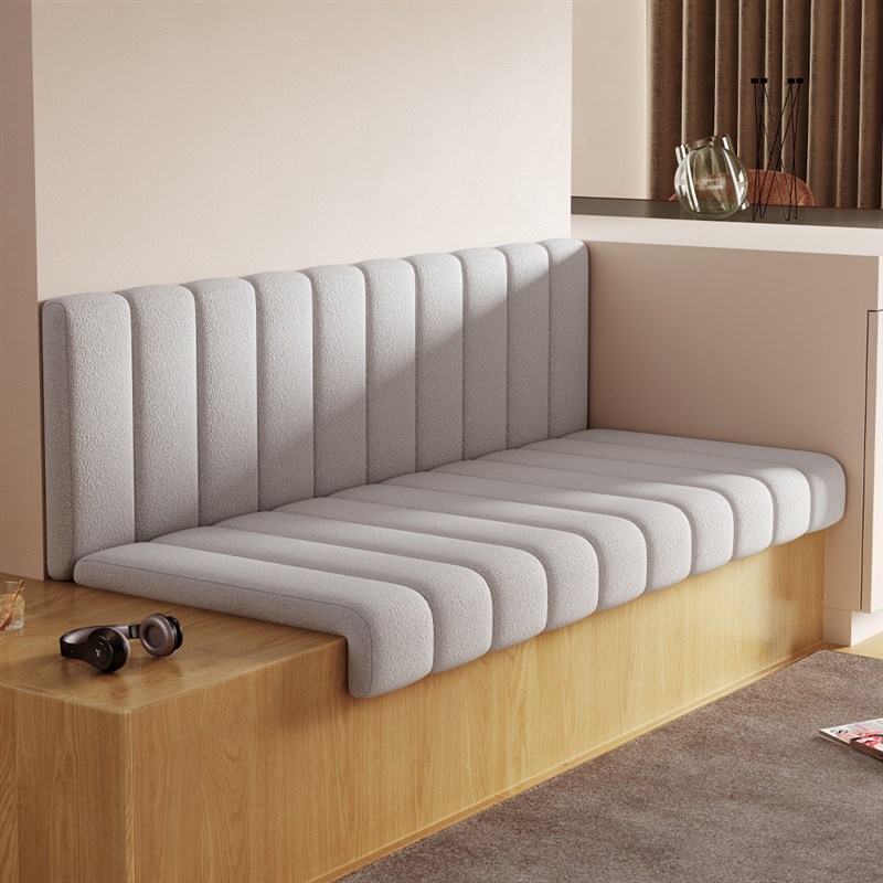 卡座坐垫靠背一体软n包坐垫换鞋凳垫子海绵长条凳屁垫定制四季通