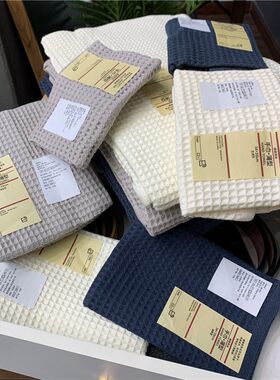 蜂窝针织工艺!亲肤海岛棉!欧式简约柔软浴巾手巾毛巾面巾三件套