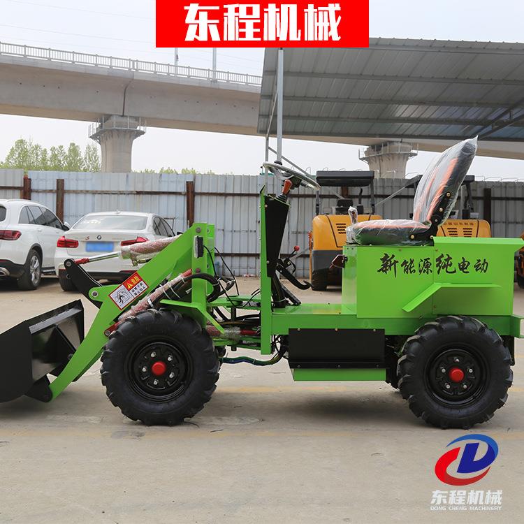 小型座驾式四轮电动铲车农用搬运装卸一体推土机四驱电动装载机