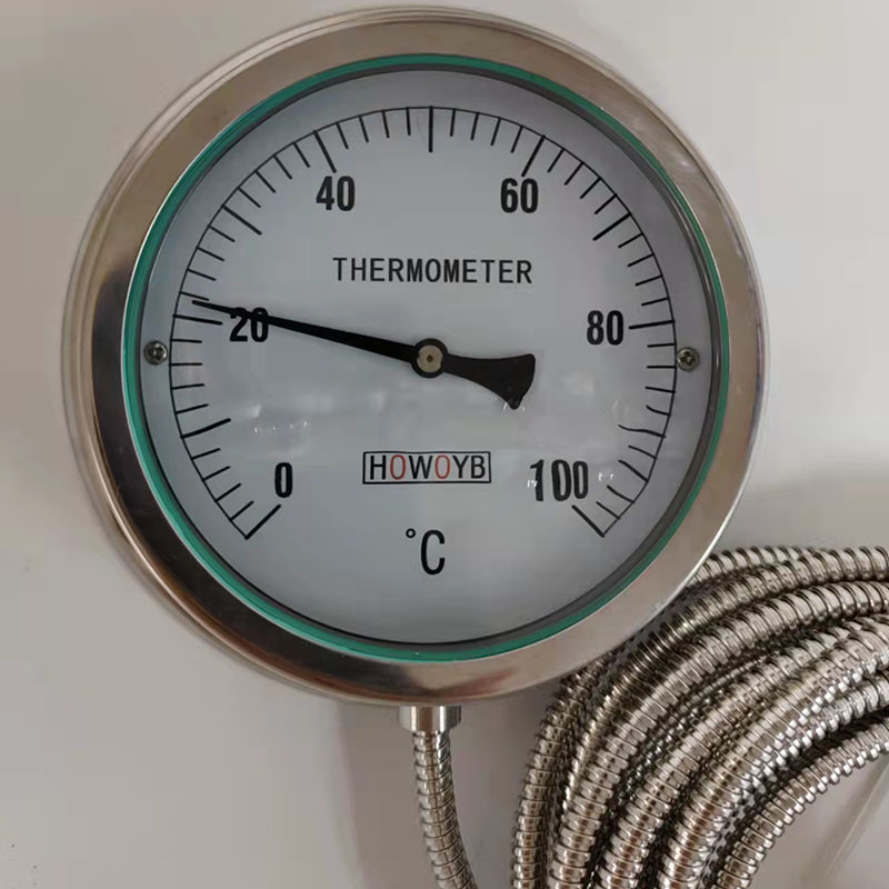 0不锈钢压力式毛细管探头温度计工业水油槽罐车表盘指针温度表
