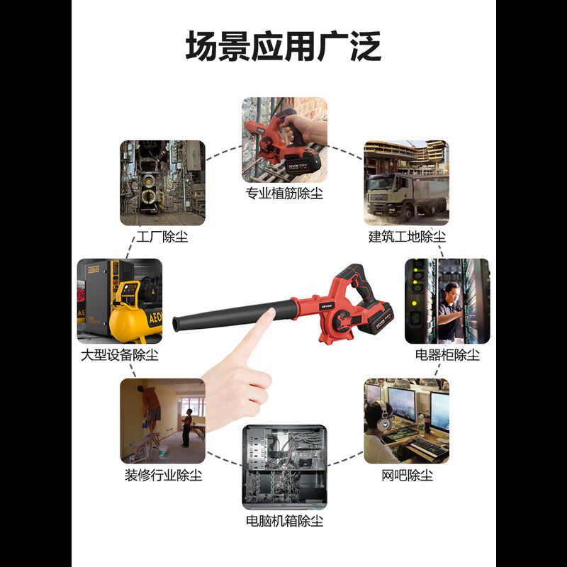 大有无刷大功率吹风机工业鼓风吹灰尘除尘器大友电动工具