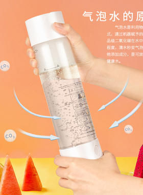 苏打水机家用便携式无糖碳酸冷饮料自制打气机奶茶店商用气泡水机