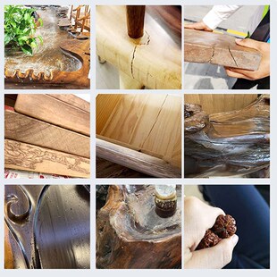 家具大板桌实木茶盘填缝修补自然裂缝修复环氧树脂强力胶水