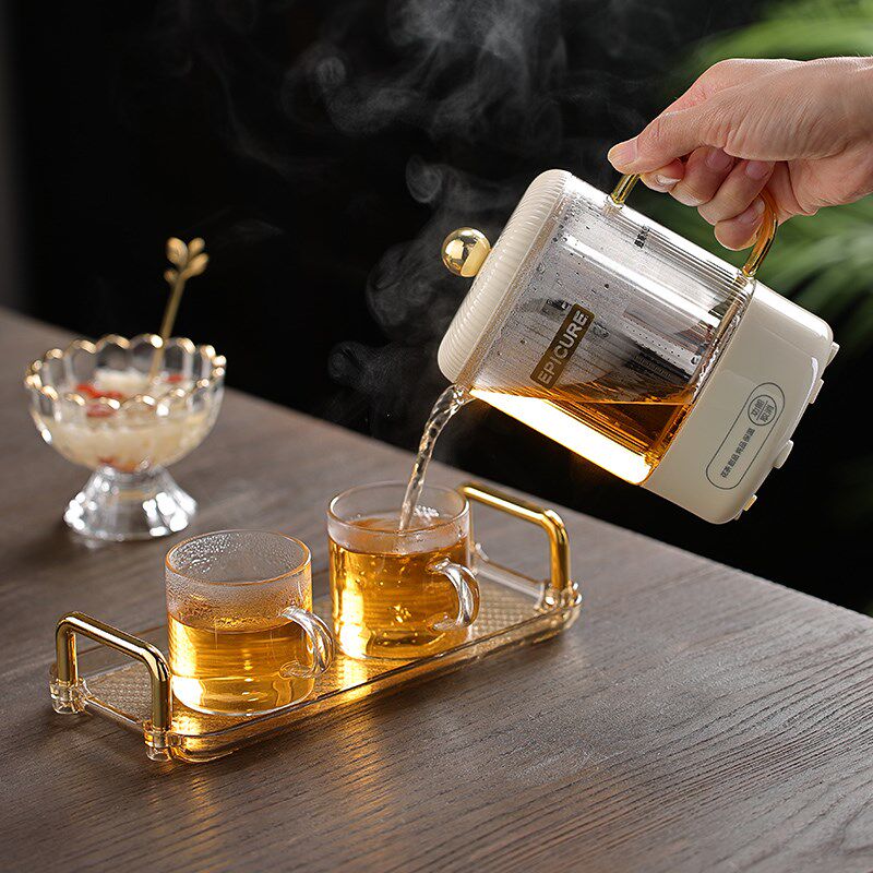 煮茶器家用全自动蒸汽煮茶壶黑茶蒸茶器小型办公室玻璃茶壶