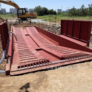 建筑工地洗車槽可移動重復使用渣土車過水池鋼制成品洗輪機免地基